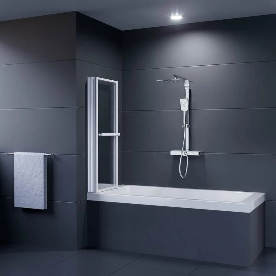 Dusar Badewannenaufsatz BDW 3 Teilig H 140 X B 146 Cm Mit Handtuchhalter Nano – Bild 2