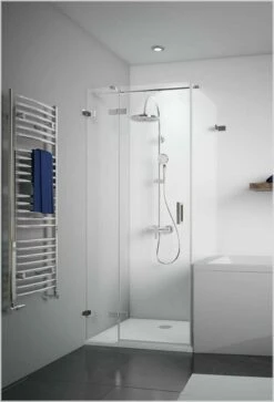 Breuer PANORAMA Drehtür Mit Festteil Für Verkürzte Seitenwand Rahmenlos