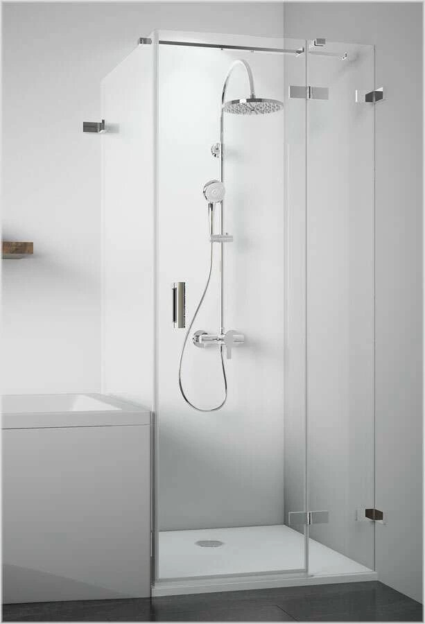 Breuer PANORAMA Drehtür Mit Festteil Für Verkürzte Seitenwand Rahmenlos – Bild 2