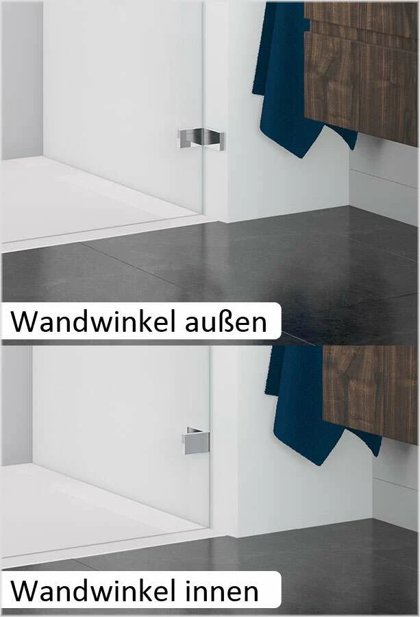 Breuer PANORAMA Drehtür Mit Festteil Für Verkürzte Seitenwand Rahmenlos – Bild 3