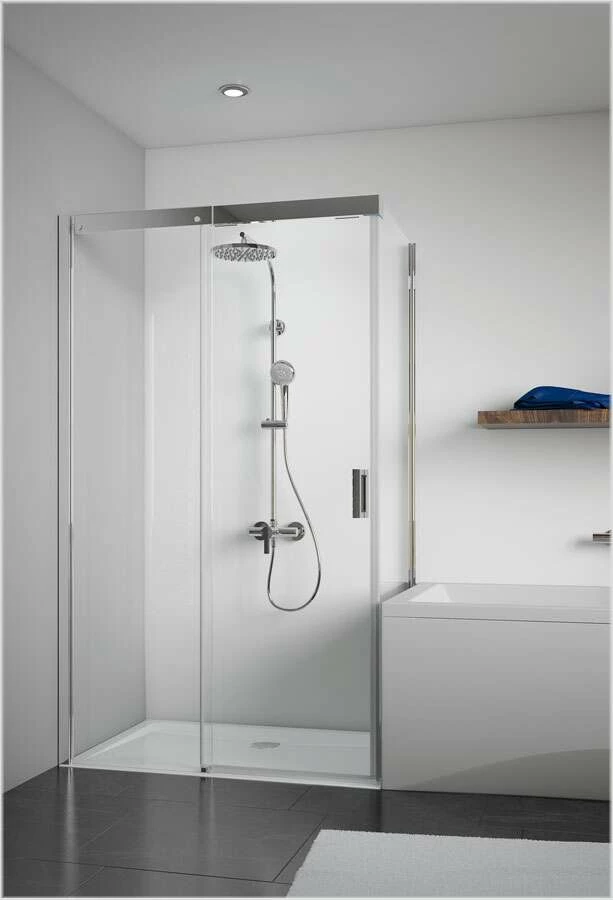 Breuer PANORAMA Schiebetür Soft & Silent 2-teilig Für SW Kurz NEBEN Wanne 8 Mm