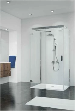 Breuer PANORAMA U-Kabine Mit Schiebetür Und 2 Seitenwänden Soft & Silent 8 Mm