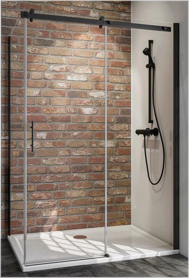 Schulte Alexa Style 2.0 Schiebetür Inklusive Seitenwand Black Style – Bild 2