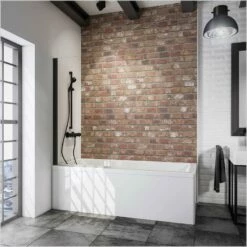 Schulte Komfort Badewannenfaltwand 1-teilig Black Style