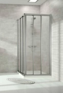 Hüppe Alpha Duschkabine Gleittuer Eckeinstieg 3teilig Vollgerahmt 2000