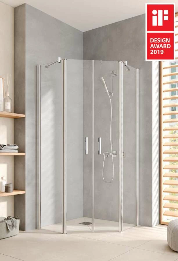 Kermi Pega Fünfeckdusche Mit Pendeltür