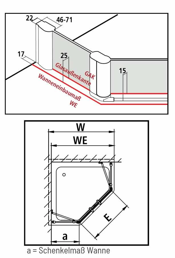 Kermi Pega Fünfeckdusche Mit Pendeltür – Bild 6