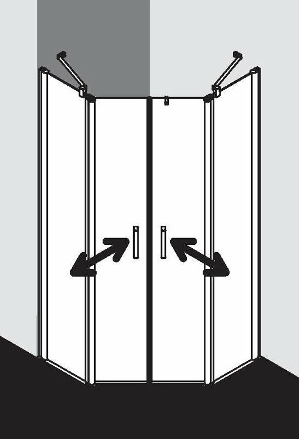 Kermi Pega Fünfeckdusche Mit Pendeltür – Bild 7