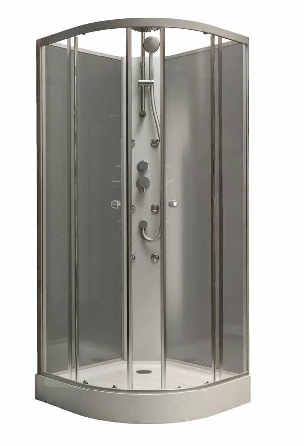 Schulte Komplettduschkabine Runddusche Wellnesskabine Black Rhodos 850 X 850 Mm – Bild 2