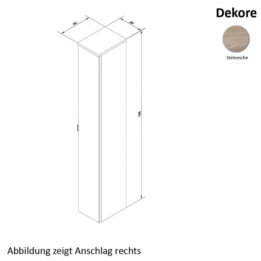 Fackelmann Badschrank Hochschrank Luxor Verspiegelt 20 Cm – Bild 4