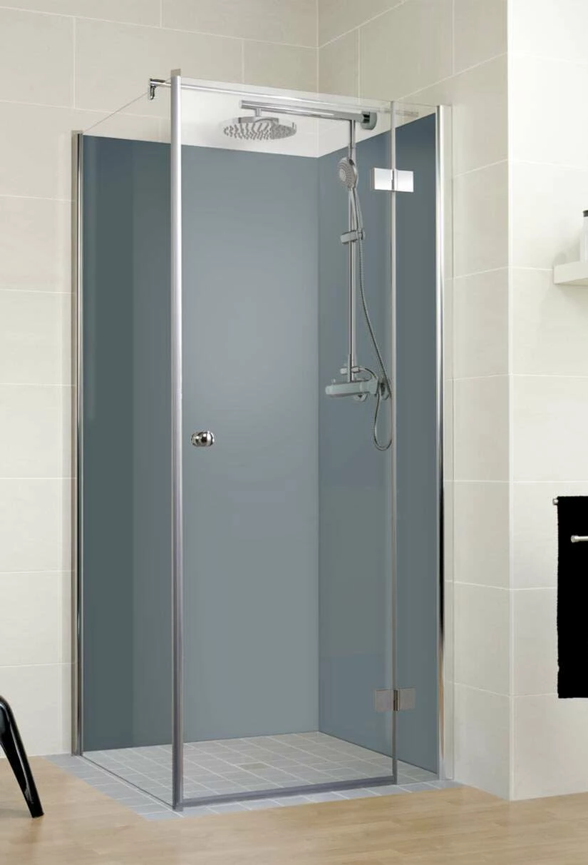 Schulte Decodesign DuschrĂĽckwand Farbe Set Eck Anthrazit