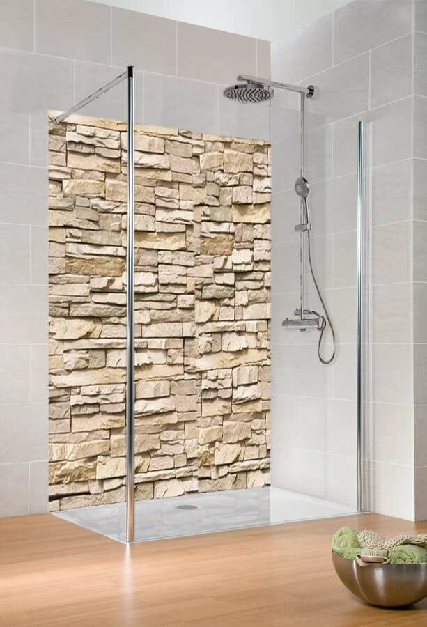 Schulte Decodesign DuschrĂĽckwand Dekor Stein Verblender Hell