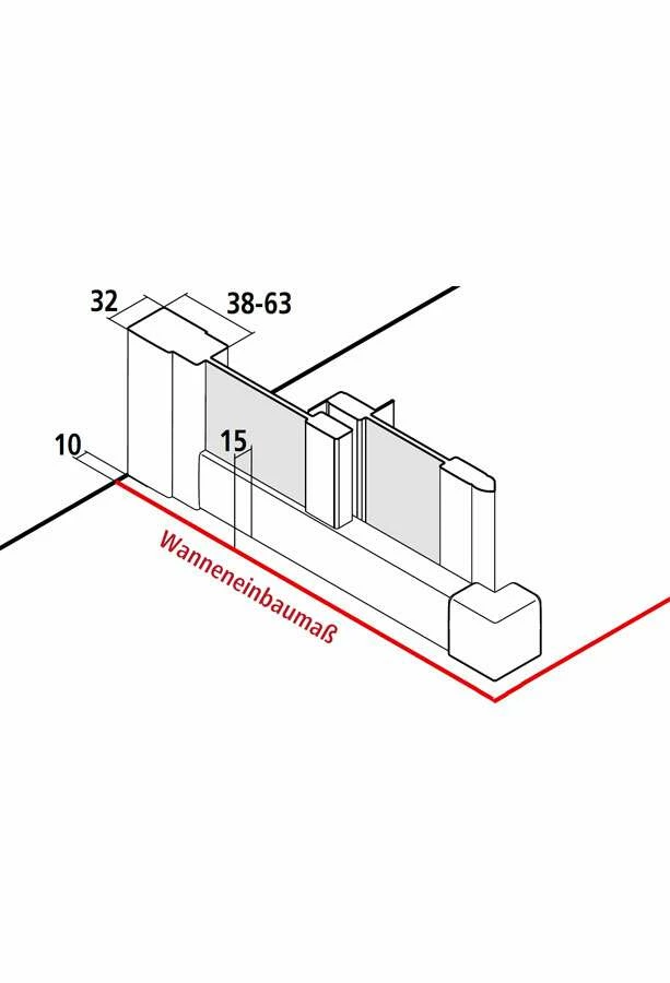 Kermi Liga Eckeinstieg Gleittüren 2-tlg 1850 – Bild 2