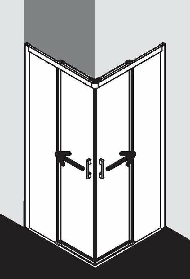 Kermi Liga Eckeinstieg Gleittüren 2-tlg 1850 – Bild 7