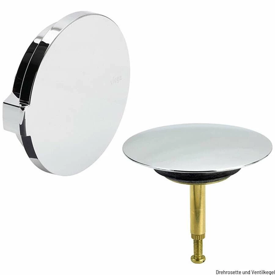 Viega Multiplex Ab- Und Überlaufgarnitur Mit Visign M5 Verchromt, Für Sonderwannen 111069 – Bild 2