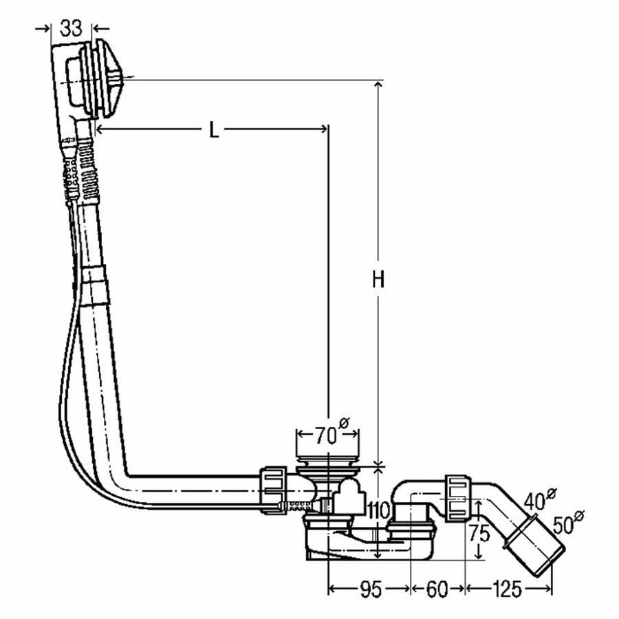 Viega Multiplex Ab- Und Überlaufgarnitur Mit Visign M5 Verchromt, Für Sonderwannen 111069 – Bild 3