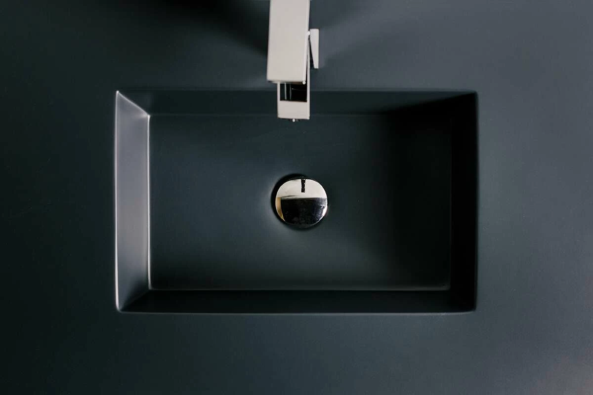 Doccia Saona Black Wachtisch Mineralguss Stein Waschplatz â Bild 3