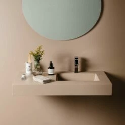 Doccia Saona Creme Wachtisch Mineralguss Stein Waschplatz