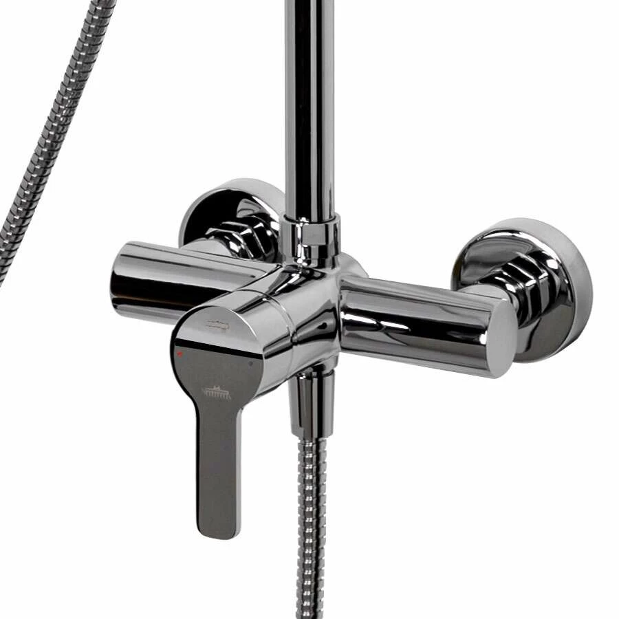 Schulte Duschmaster Rain Mit Einhebelmischer, Kopfbrause Rund – Bild 3