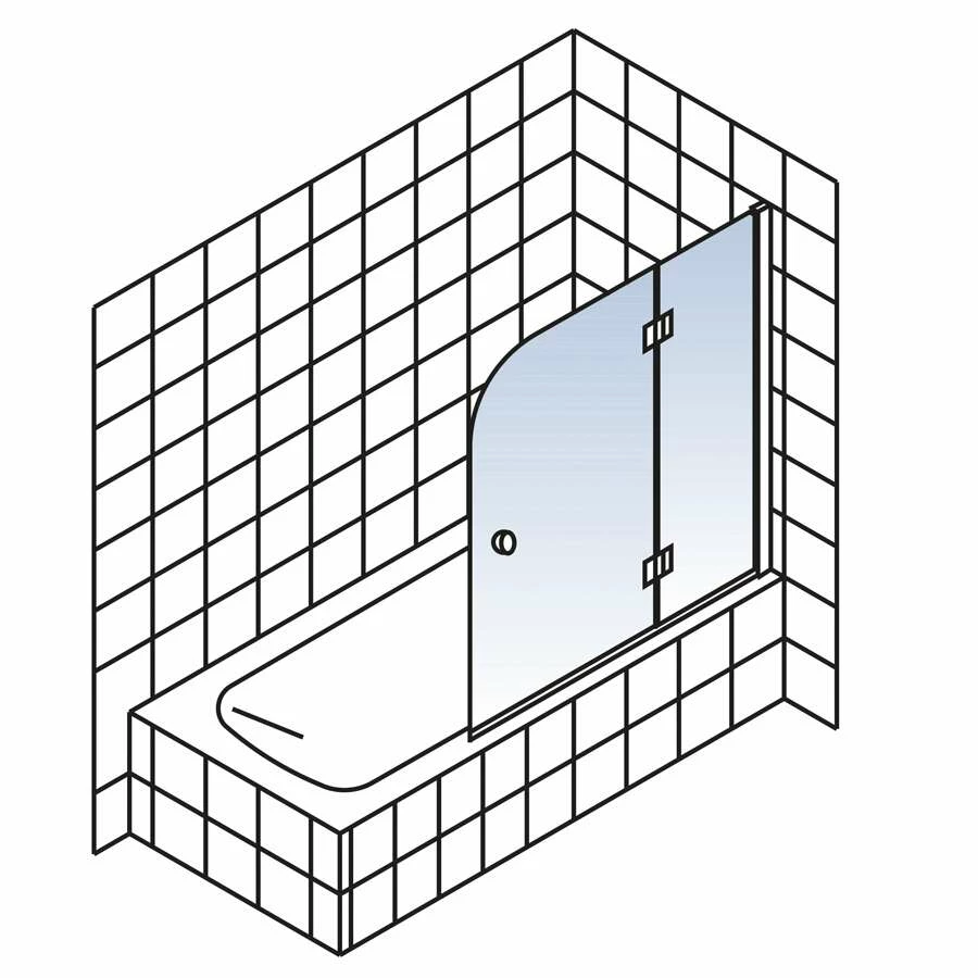 Schulte M8 Duschwand Badewannenaufsatz 2-teilig – Bild 2