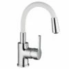 Eisl Einhebel-Waschtischarmatur Flexo Mit Soft-Touch-Auslauf In Chrom Weiß