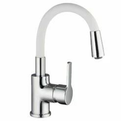 Eisl Einhebel-Waschtischarmatur Flexo Mit Soft-Touch-Auslauf In Chrom Weiß