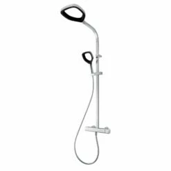 Breuer Duschsystem Duschsäule Aquamaxx Splash Mit Thermostat In Schwarz