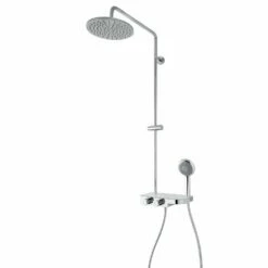 Breuer Duschsystem Aquamaxx 340 Mit Glasablage, Kopfbrause Rund