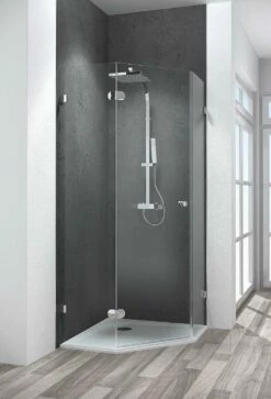 Schulte Davita Fünfeckdusche 3-teilig 8 Mm