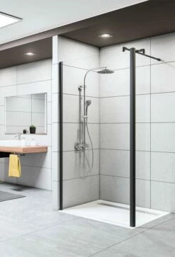 Breuer ENTRA Duschwand Mit Festem Element über Eck Black Edition