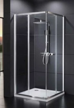 Dusar Eckeinstieg Economy Neo Schiebetür Dusche 75/80/90 Cm, 185 Cm Hoch