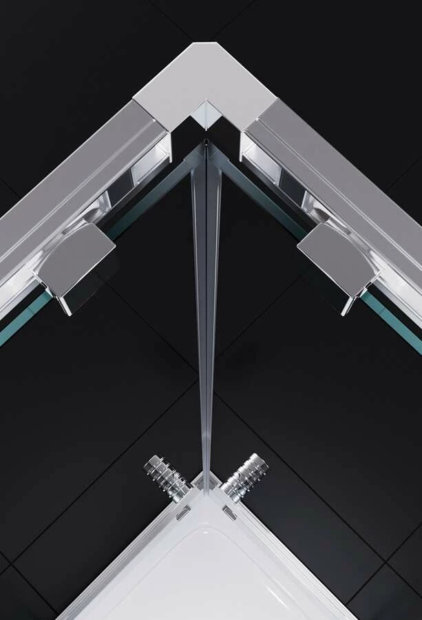 Dusar Eckeinstieg Economy Neo Schiebetür Dusche 75/80/90 Cm, 185 Cm Hoch – Bild 4