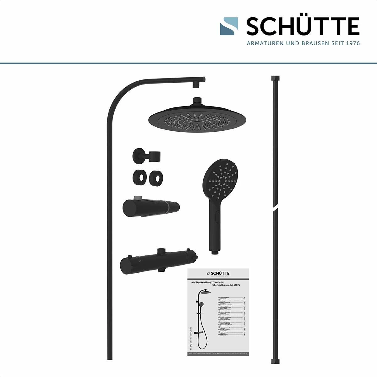 Schütte Überkopf-Brauseset Duschsystem MADURA FRESH In Schwarz Matt – Bild 9