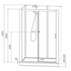 Roth Komplettdusche Vinata Spirit Nische Hoch