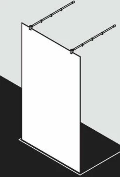 Kermi Walk-In XB FREE Duschwand FW1 Dark Edition