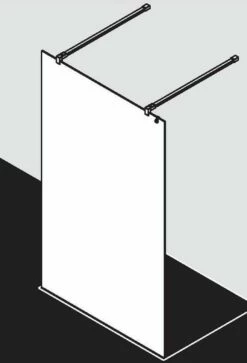 Kermi Walk-In XB FREE Duschwand FWA Dark Edition