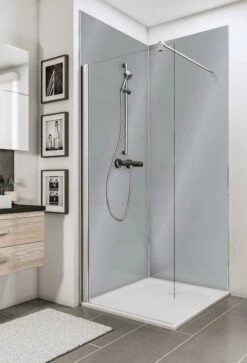 Schulte Decodesign Duschrückwand Dekor Reflex Grau Hochglanz