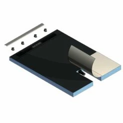 Kermi LINE Komplett-Duschboard E70 Rinne Wandseitig