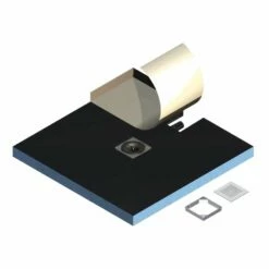 Kermi POINT Komplett-Duschboard E90 Ablauf Mittig