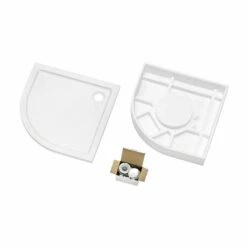 Duschmeister SET 3 Duschwanne Acryl Rund 90x90, Radius 550 Mit Träger