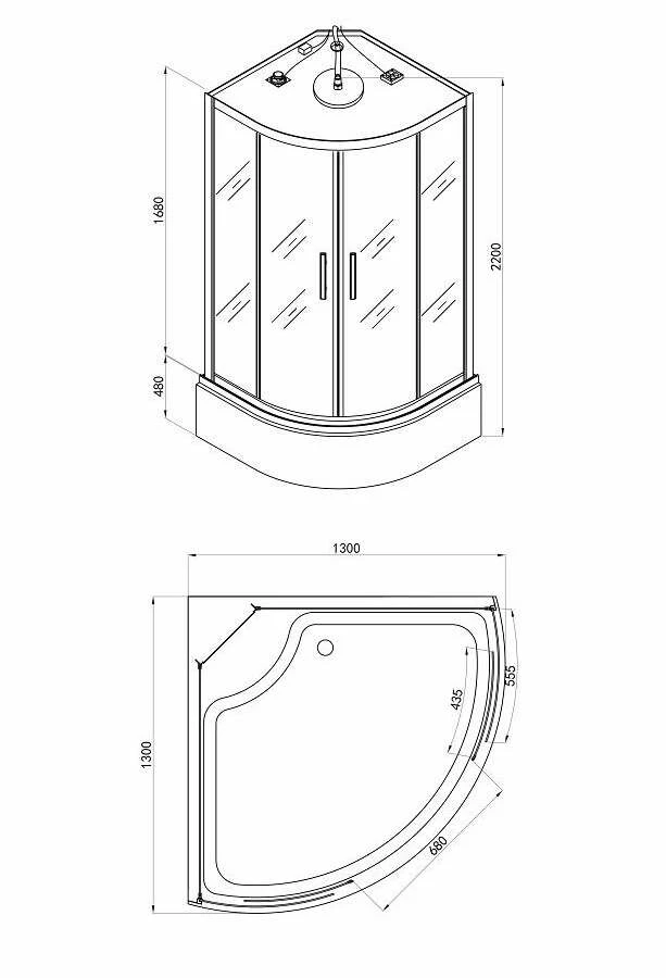 Duschmeister Komplettdusche Sano 4 Badewannenkombination Duschtempel – Bild 2