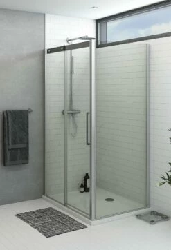 Dansani XXL Classic Duschkabine Schiebetür Mit Seitenwand