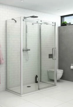 Dansani XXL Deluxe Duschkabine Schiebetür Als U-Kabine