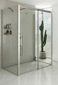 Dansani XXL Classic Duschkabine Schiebetür Als U-Kabine