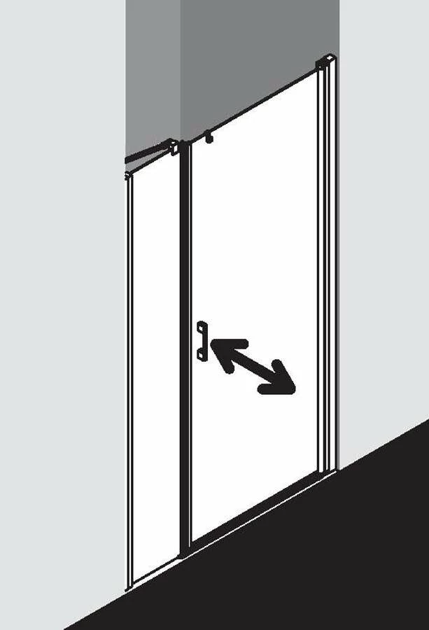 Kermi Liga Drehtür An Festteil Für Nische – Bild 5