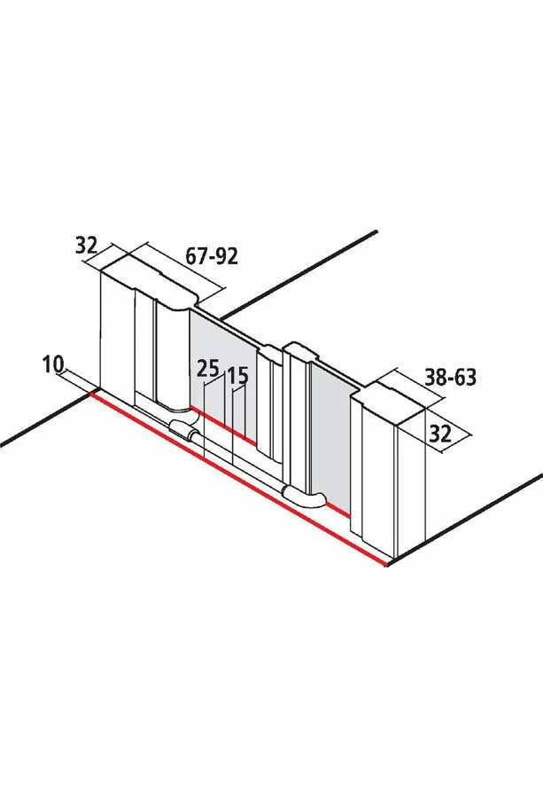 Kermi Liga Drehtür An Festteil Für Nische – Bild 6