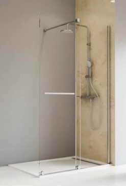 Schulte Toura Duschwand Walk In Schiebetür-Gleittür Mit Rollen Unten 8 Mm