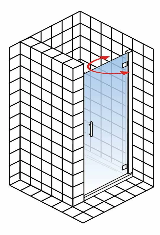 Schulte Toura Drehtür Pendelbar In Nische 8 Mm – Bild 5