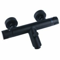 CORNAT Bade-Thermostat NOIR ROUND Schwarz Matt