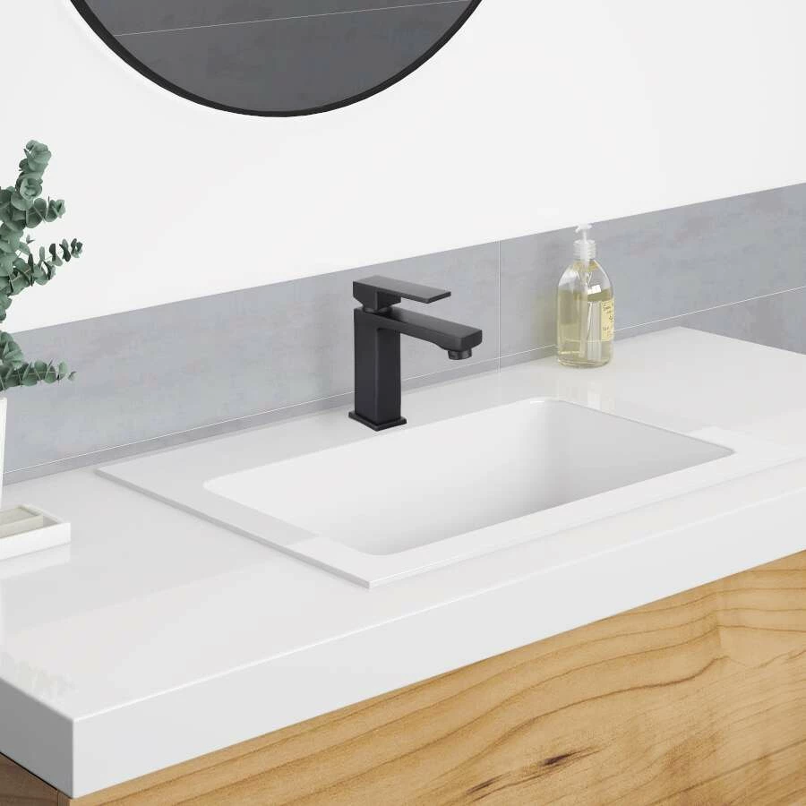 CORNAT Waschtisch-Einhebelmischer NOIR SQUARE Schwarz Matt – Bild 3